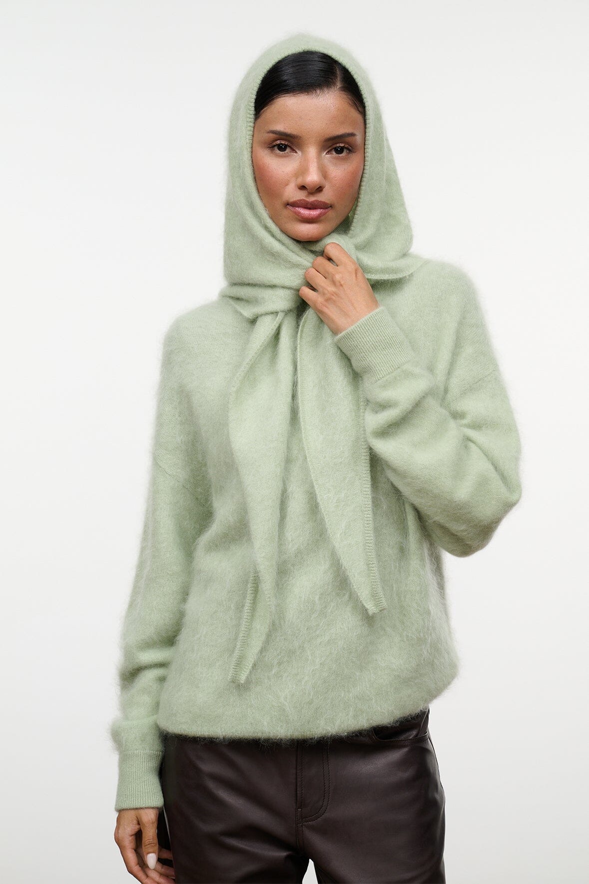 Cashmere Hood Scarf | Spearmint