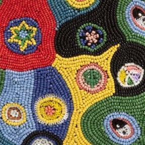 Tommy Beaded Bag | Black Millefiori