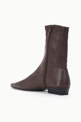 Wally Sock Flat Ankle Boot | Espresso