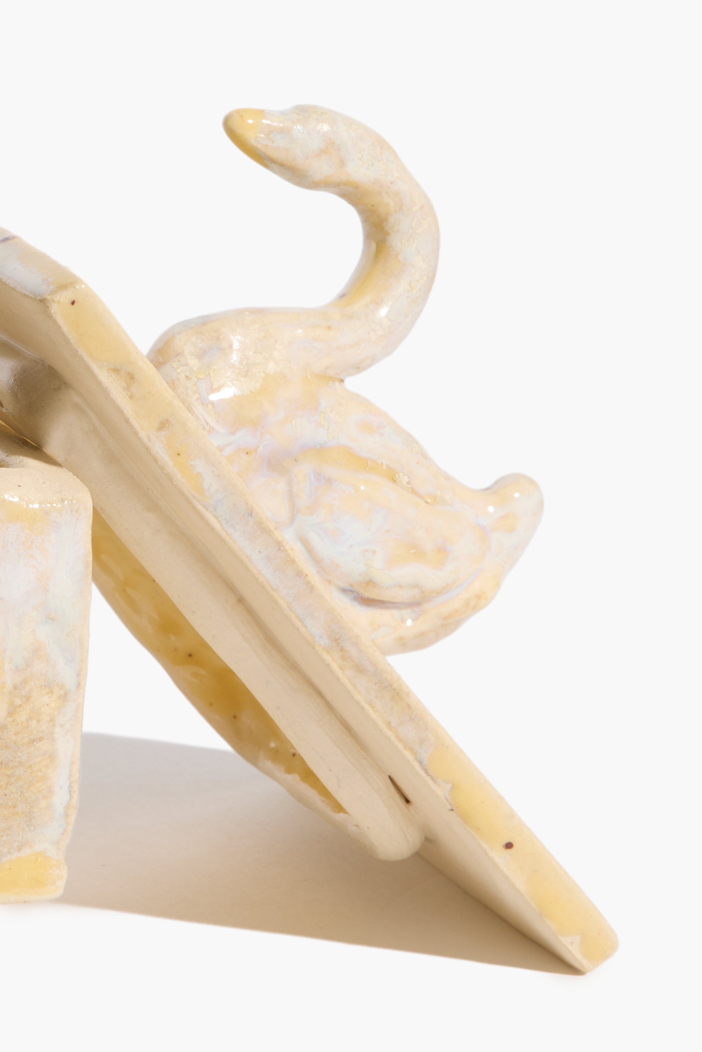 Swan Trinket Box | Natural Yellow Glaze