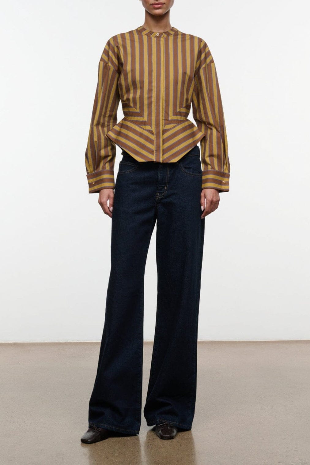Rhys Top | Cigar Stripe
